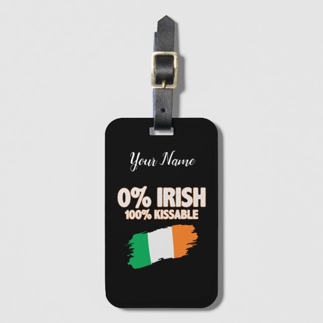 Etiqueta De Bagagem 0% irlandês 100% (Frente Vertical)
