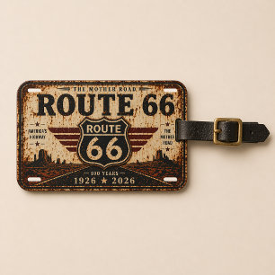 Etiqueta De Bagagem 100º Aniversário Mother Road 66
