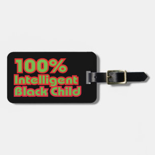 Etiqueta De Bagagem 100% de Criança Negra Inteligente