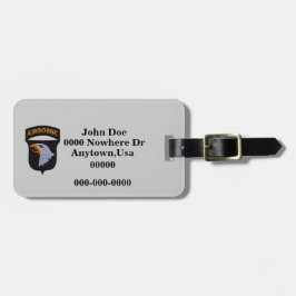 Etiqueta De Bagagem 101st Tag da bagagem do remendo da divisão