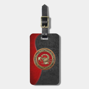 Etiqueta De Bagagem [200] Escorpião de Ouro Sagrado em Vermelho