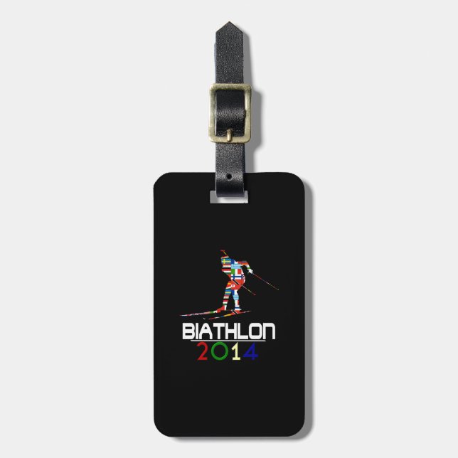 Etiqueta De Bagagem 2014: Biathlon (Frente Vertical)