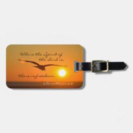 Etiqueta De Bagagem 2 Corintianos 3:17 Bíblia da liberdade Versa