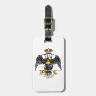 Etiqueta De Bagagem 3ó Preto escocês Eagle do rito do grau