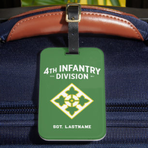 Etiqueta De Bagagem 4ª Divisão de Infantaria "Ivy" Personalizável