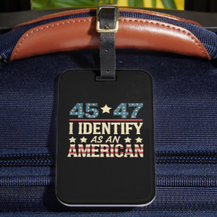 Etiqueta De Bagagem 45 47 Identifico-Me Como Uma Vintage De Bandeira A