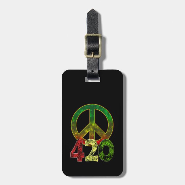 Etiqueta De Bagagem 4 20 Paz (Frente Vertical)