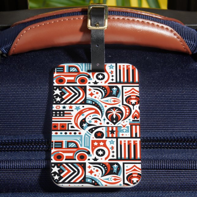 Etiqueta De Bagagem 4 de julho Padrão Genérico (Frente Insitu 2)