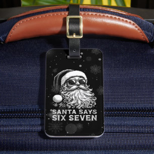 Etiqueta De Bagagem 67 Meme Engraçado O Papai Noel Diz Seis Sete Natal