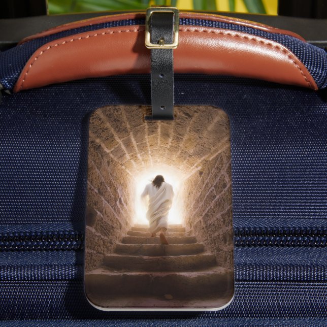 Etiqueta De Bagagem A Ascensão - Jesus Andando à Luz (Frente Insitu 2)