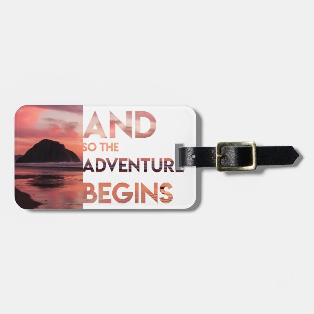 Etiqueta De Bagagem A aventura começa (Frente Horizontal)