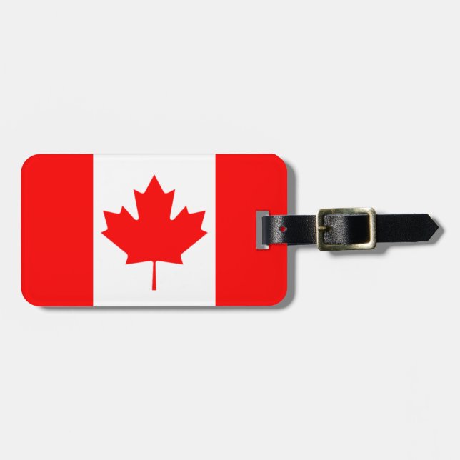 Etiqueta De Bagagem A bandeira canadense, Canadá (Frente Horizontal)