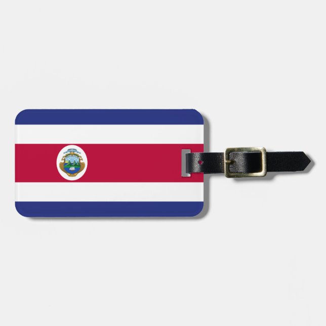 Etiqueta De Bagagem A bandeira da Costa Rica (Frente Horizontal)
