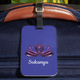Etiqueta De Bagagem A flor de lótus personalizada