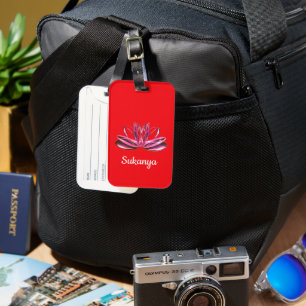 Etiqueta De Bagagem A flor de lótus personalizada