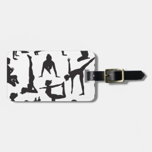 Etiqueta De Bagagem A ioga levanta silhuetas
