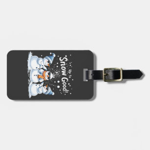 Etiqueta De Bagagem À Neve Bom Snowman Engraçado Natal
