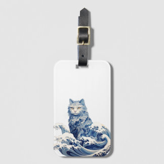 Etiqueta De Bagagem A Onda De Gato De Kanagawa