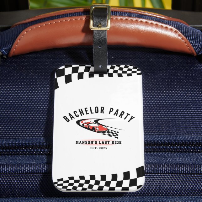 Etiqueta De Bagagem A Última Viagem Festa de Despedida Motorista de Ca (Frente Insitu 2)