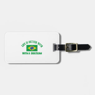 Etiqueta De Bagagem A vida é melhor com um BRASIL