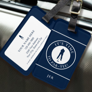 Etiqueta De Bagagem A Vida é Melhor no Tee Time Golfer Personalizado