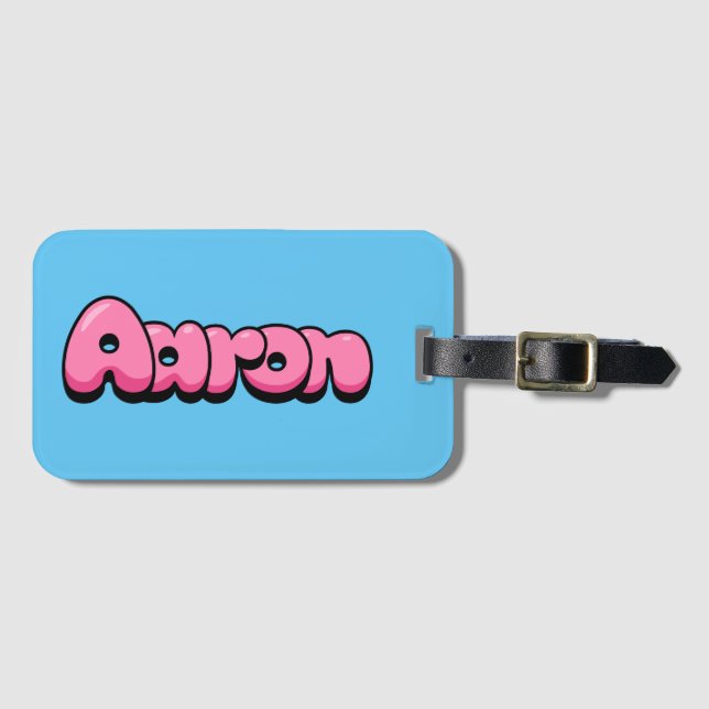 Etiqueta De Bagagem Aaron (Frente Horizontal)