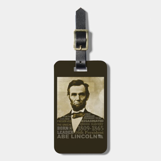 Etiqueta De Bagagem Abe Lincoln (Frente Vertical)