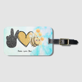 Etiqueta De Bagagem Abelhas de amor à paz, bonitas