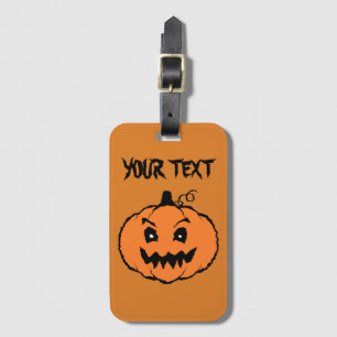 Etiqueta De Bagagem Abóbora de Terror do Halloween