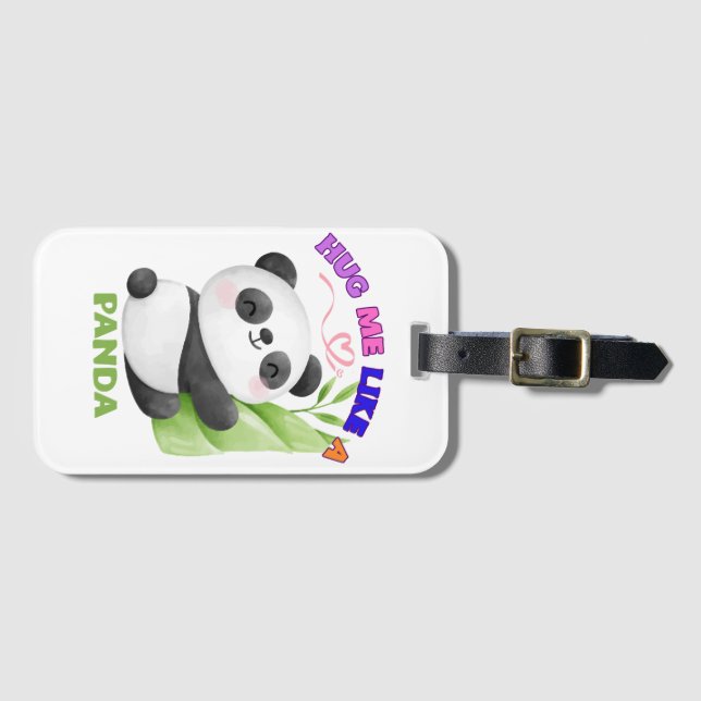 Etiqueta de Bagagem – Abrace-me como um Panda 🐼 (Frente Horizontal)