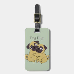 Etiqueta De Bagagem Abraço de pug 