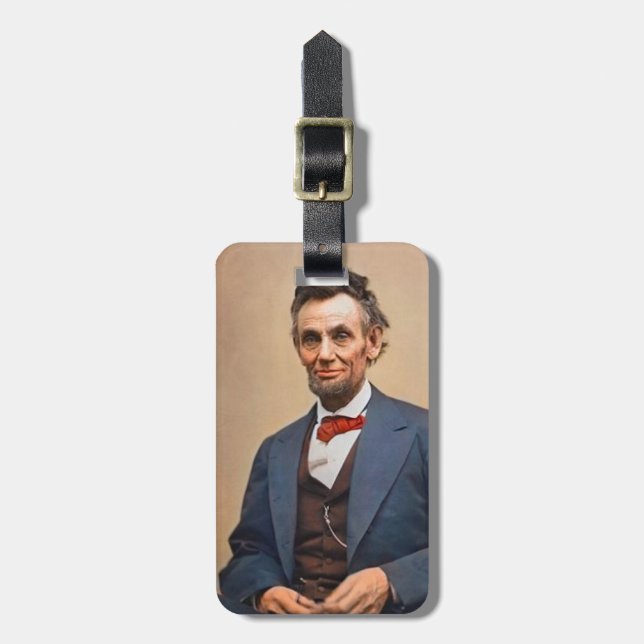Etiqueta De Bagagem Abraham Lincolon (Frente Vertical)