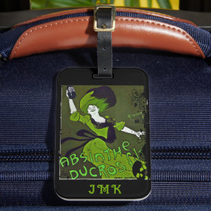 Etiqueta De Bagagem Absinho em Verde Personalizado