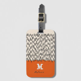 Etiqueta De Bagagem Abstract aesthetic 20s minimal vintage Monogram 