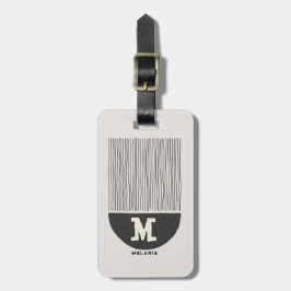 Etiqueta De Bagagem Abstract art aesthetic boho minimal Monogram