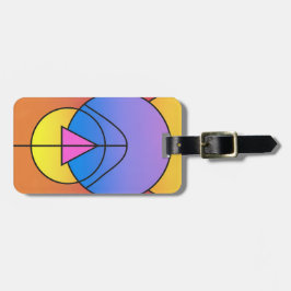 Etiqueta De Bagagem Abstract Geometric Circles Line Colorful Poster