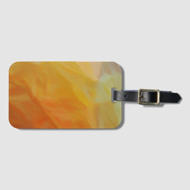 Etiqueta De Bagagem Abstract Warmth: Impressionist Mosaic (Frente Horizontal)