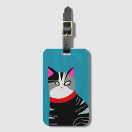Etiqueta De Bagagem Abstrato Cat