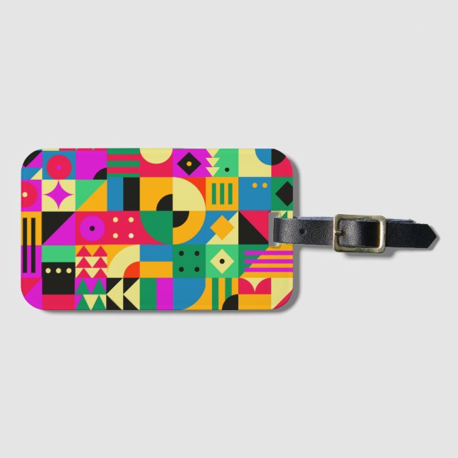 Etiqueta De Bagagem Abstrato Modern Garden (Frente Horizontal)