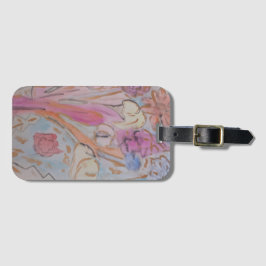 Etiqueta De Bagagem Abstrato Pastel Floral