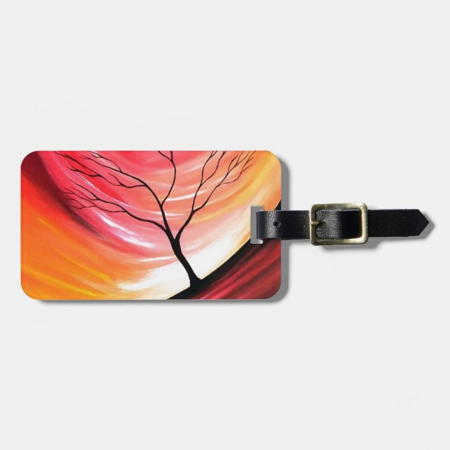 Etiqueta De Bagagem Abstrato Tree - Arte Moderna (Frente Horizontal)