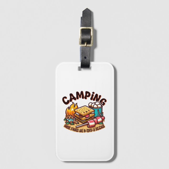 Etiqueta De Bagagem acampamento de smores (Frente Vertical)