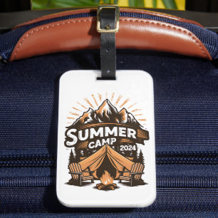 Etiqueta De Bagagem Acampamento de Verão 2024 Férias de Acampamento de