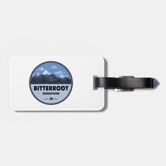 Etiqueta De Bagagem Acampamento nas Montanhas Bitterroot (Traseira Horizontal)