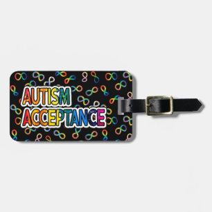 Etiqueta De Bagagem Aceitação autista   Adicionar Lugg de Informaç