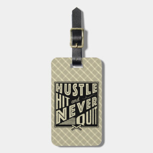 Etiqueta De Bagagem Acerto do Hustlie do Baseball e Nunca Sair da Etiq
