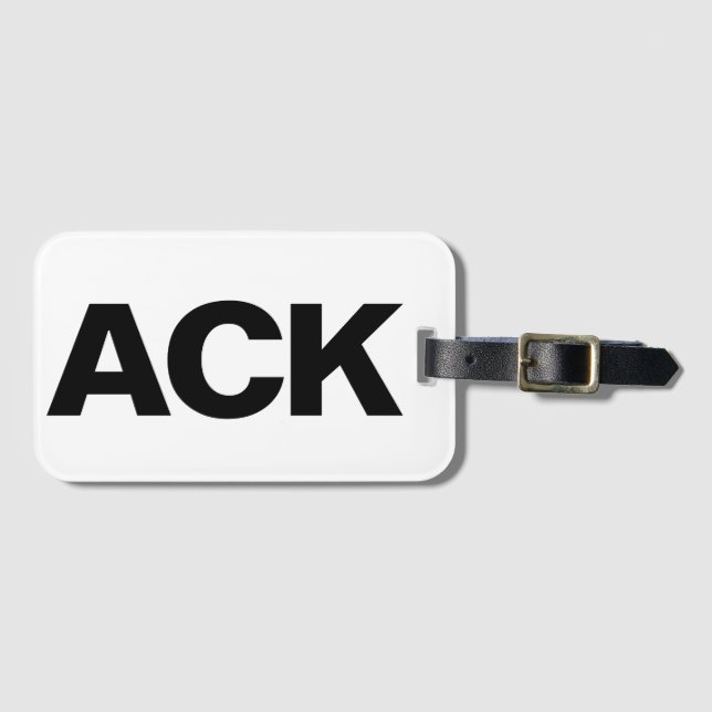 ETIQUETA DE BAGAGEM ACK (Frente Horizontal)