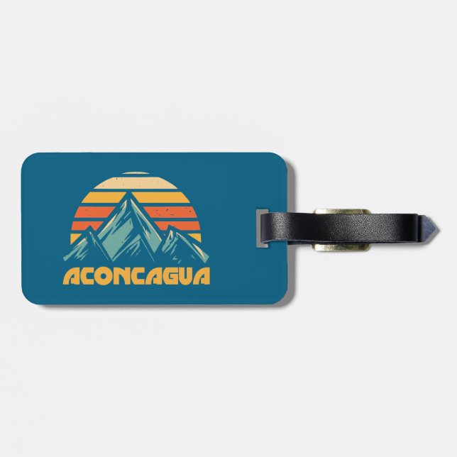 Etiqueta De Bagagem Aconcagua Retro Turquoise (Traseira Horizontal)