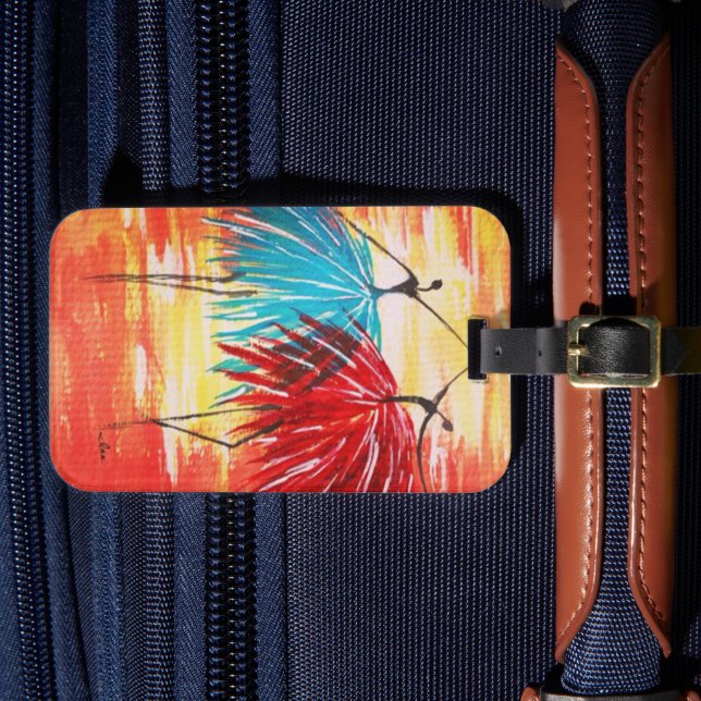 Etiqueta de Bagagem Acrílica de Dança Feliz (Frente Insitu 4)