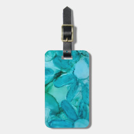 Etiqueta de bagagem acrílica "margarida azul"